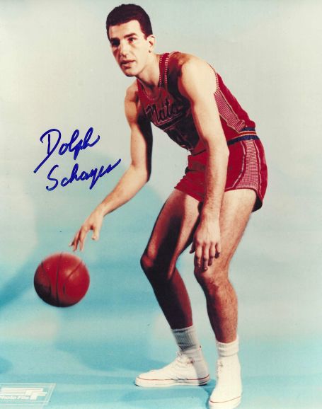 Autographed DOLPH SCHAYES 8x10 Syracuse Nats Photo