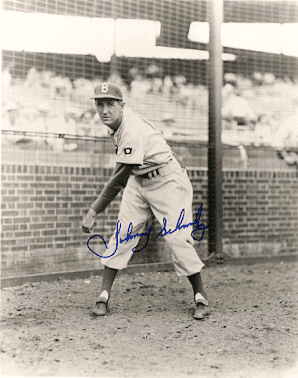 AUTOGRAPHED JOHNNY SCHMITZ 8x10 Brooklyn Dodgers photo