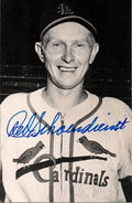 Autographed RED SCHOENDIENST BW Rowe Post Card