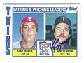 Autographed KEN SCHROM Minnesota Twins 1984 Topps Card