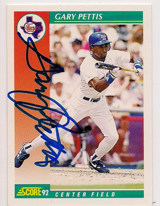 Autographed GARY PETTIS 1992 Score  Card