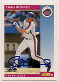 Autographed CHRIS DONNELS 1992 Score Baseball Card
