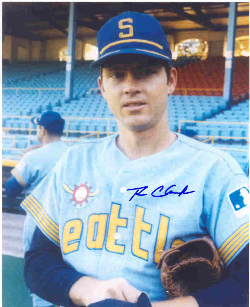 AUTOGRAPHED RON CLARK 8x10 Seattle Pilots Photo