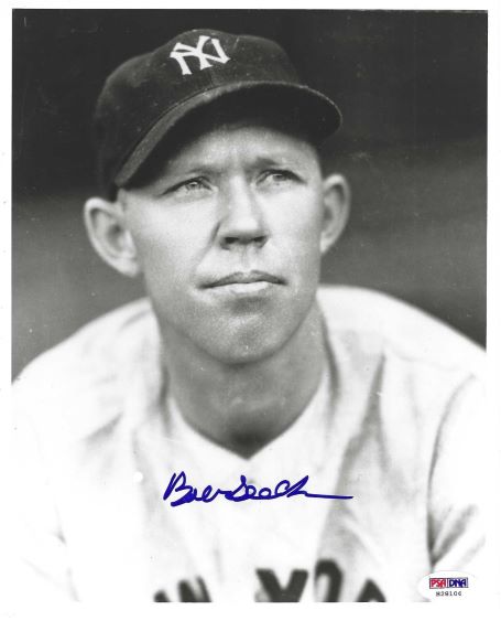 AUTOGRAPHED BOB SEEDS 8x10 New York Yankees Photo PSA/DNA
