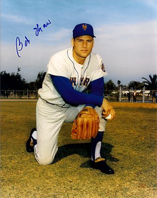 AUTOGRAPHED BOB SHAW New York Mets photo