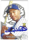 Autographed GARY SHEFFIELD Milwaukee Brewers 2005 Topps Rookie Cup Card