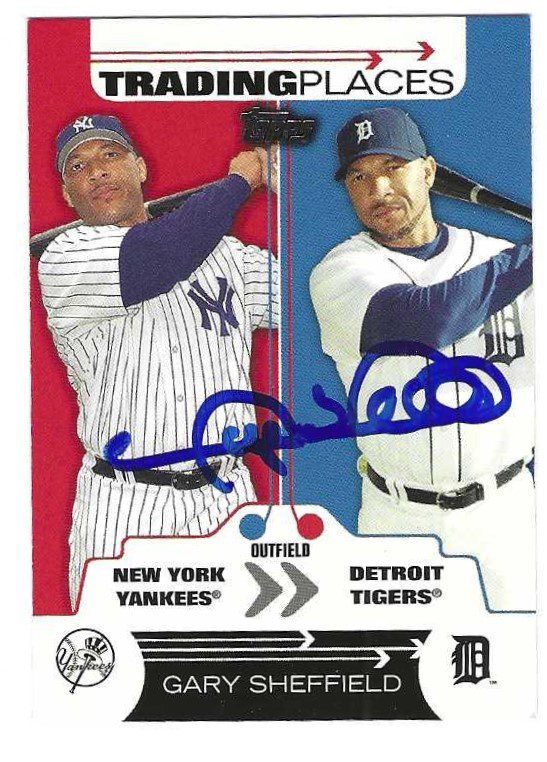 Autographed GARY SHEFFIELD New York Yankees, Detroit Tigers 2007 Topps Card