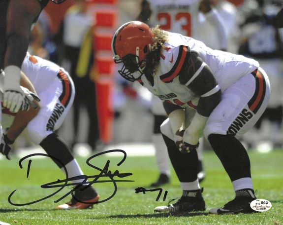 Autographed DANNY SHELTON 8x10 Cleveland Browns Photo SGC
