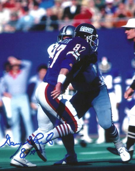 Autographed GARY SHIRK 8X10 New York Giants Photo