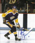 Autographed CHARLIE SIMMER 8X10 Los Angeles Kings Photo