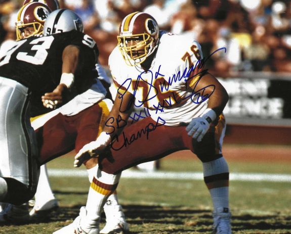 Autographed ED SIMMONS 8x10 Washington Redskins Photo