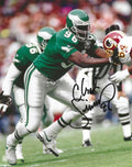 Autographed CLYDE SIMMONS 8x10 Philadelphia Eagles photo
