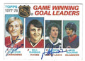 Autographed GUY LAFLEUR Canadiens and DARRYL SITTLER Toronto Maple Leafs 1978-79 Topps Card