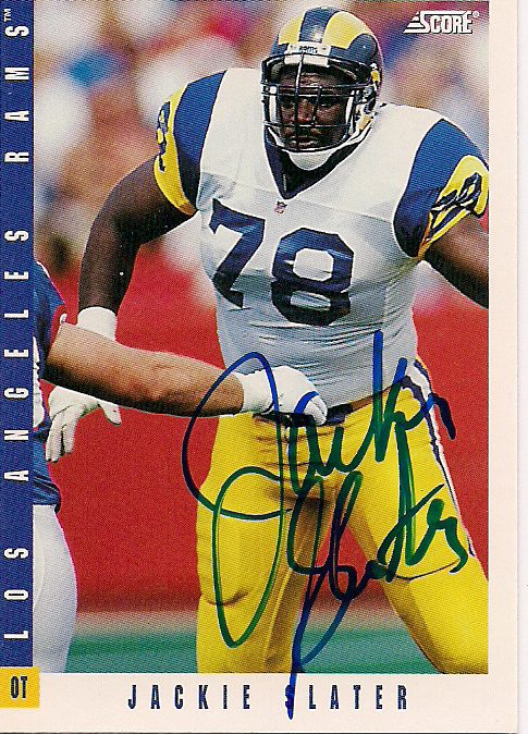 JACKIE SLATER Autographed 1994 Score Card