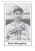 Autographed  ENOS SLAUGHTER St. Louis Cardinals 1978 Grand Slam Card