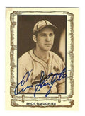 Autographed  ENOS SLAUGHTER St. Louis Cardinals 1981 Cramer Card