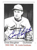 Autographed  ENOS SLAUGHTER St. Louis Cardinals 1983 TCMA Card