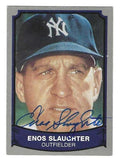 Signed  ENOS SLAUGHTER New York Yankees 1989 Pacific Legends Card #137