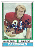 Autographed JACKIE SMITH St. Louis Cardinals 1974 Topps Card