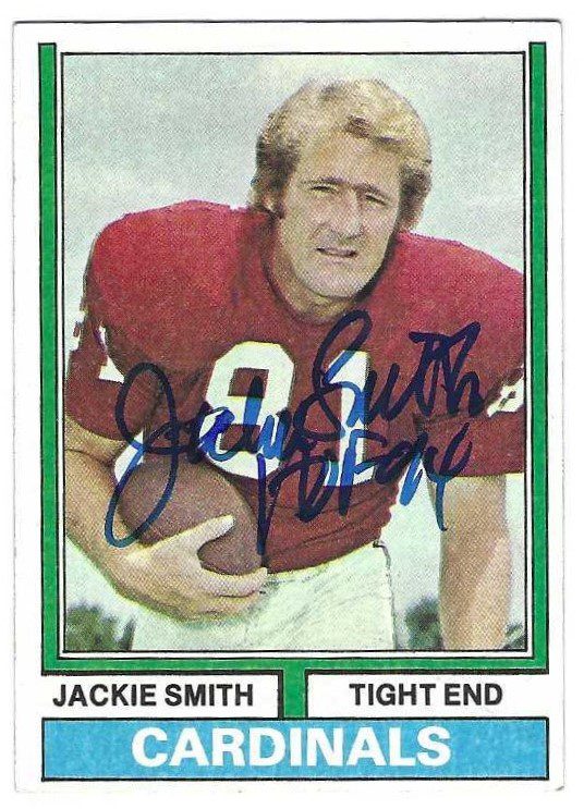 Autographed JACKIE SMITH St. Louis Cardinals 1974 Topps Card