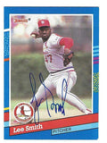 Autographed LEE SMITH St. Louis Cardinals 1991 Donruss Card