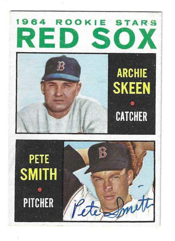 Autographed PETE SMITH Boston Red Sox 1964 Topps Card