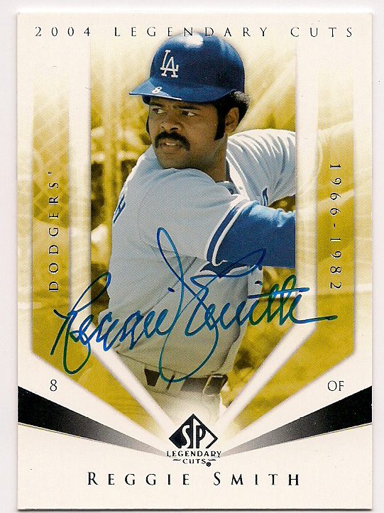 Autographed REGGIE SMITH 2004 Upper Deck Legendary Cuts