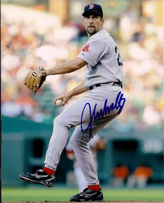 AUTOGRAPHED JOHN SMOLTZ 8X10 Boston Red Sox photo