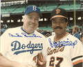 Autographed HOF DUKE SNIDER & JUAN MARICHAL LA DODGERS & SAN FRANCISCO GIANTS  photo