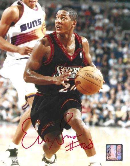 Autographed ERIC SNOW  8X10 Philadelphia 76ers Photo