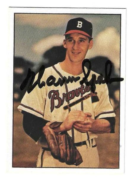 Autographed  WARREN SPAHN Boston Braves 1979 TCMA card