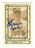 Autographed  WARREN SPAHN Boston Braves 1981 Cramer card