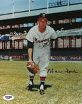 Autographed  WARREN SPAHN 8X10 Milwaukee Braves Photo PSA/DNA