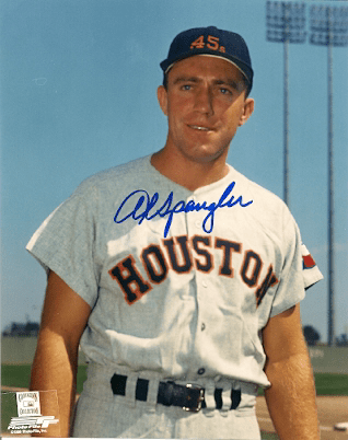 AUTOGRAPHED AL SPANGLER 8x10 Houston Colt 45's Photo
