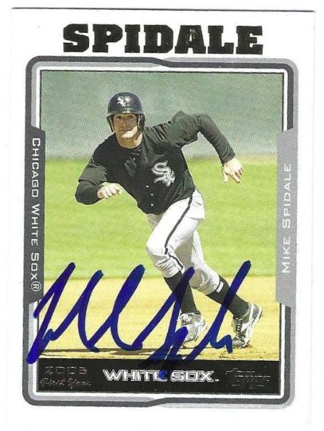 Autographed MIKE SPIDALE Chicago White Sox 2005 Topps Card