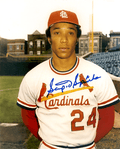 AUTOGRAPHED SCIPIO SPINKS 8X10 St. Louis Cardinals photo