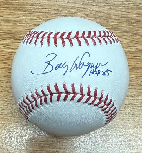 Autographed BILLY WAGNER HOF 2025 Official Rawlings Major League Baseball Beckett Witnessed