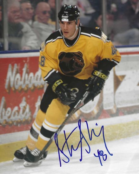Autographed STEVE STAIOS 8X10 Boston Bruins Photo