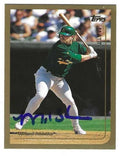 Autographed MATT STAIRS Oakland A's 1999 Topps Card #259