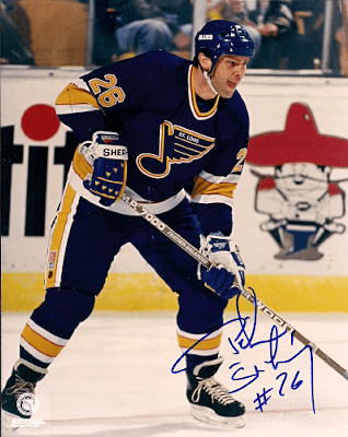Autographed PETER STASTNY 8x10 St. Louis Blues Photo