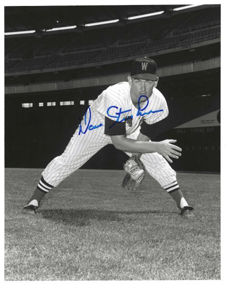 AUTOGRAPHED DAVE STENHOUSE 8X10 Washington Senators Photo