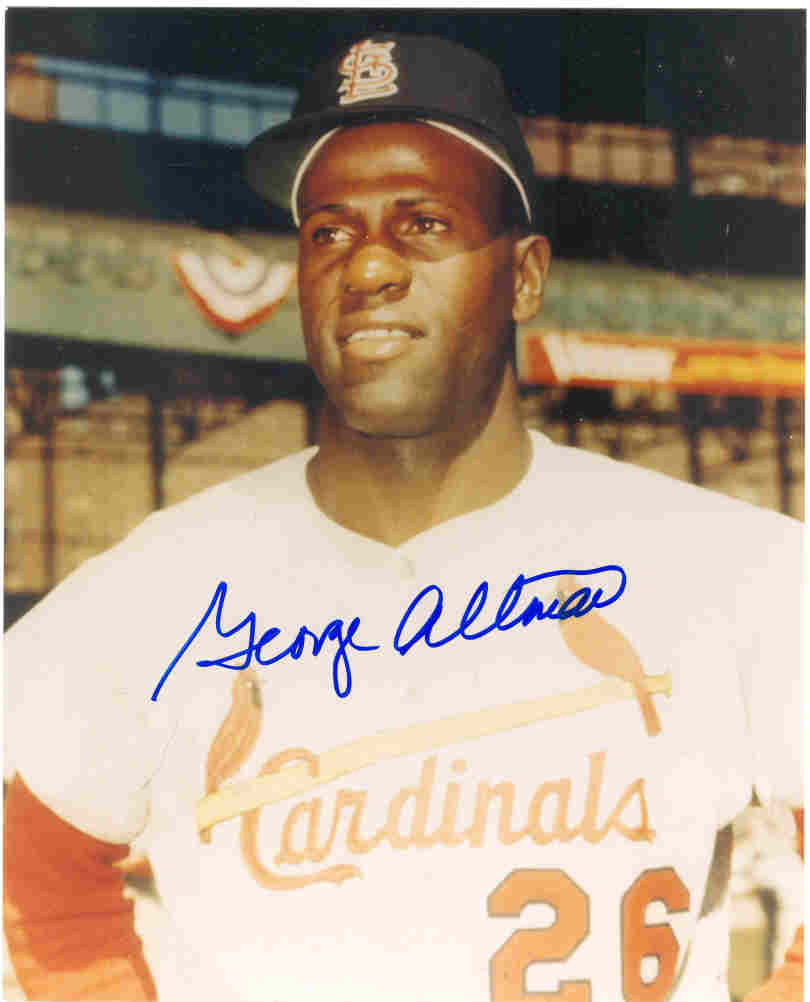 AUTOGRAPHED GEORGE ALTMAN 8X10 St. Louis Cardinals Photo