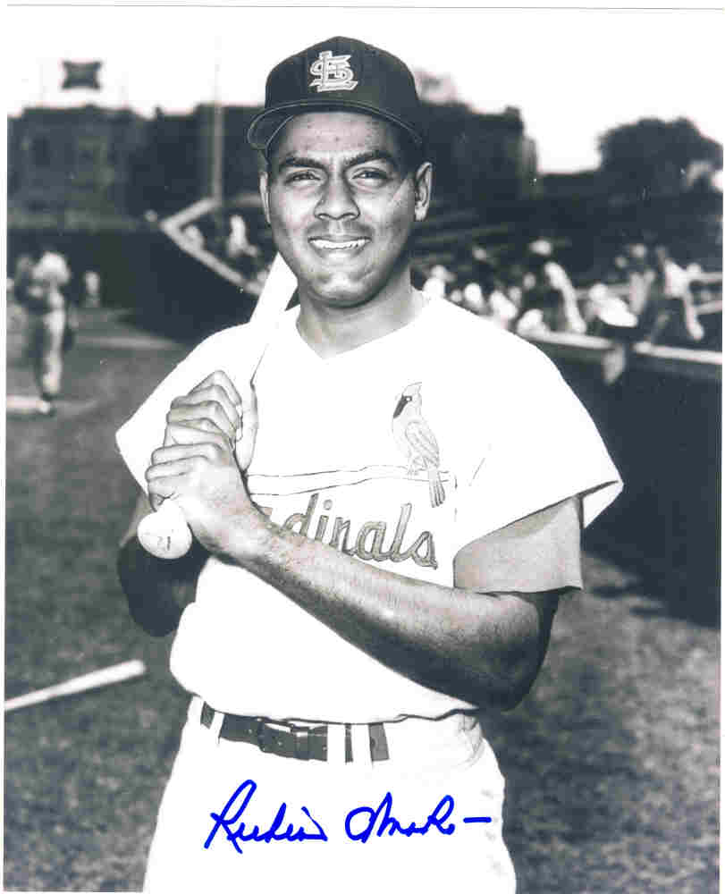 AUTOGRAPHED RUBEN AMARO 8x10 St. Louis Cardinals Photo