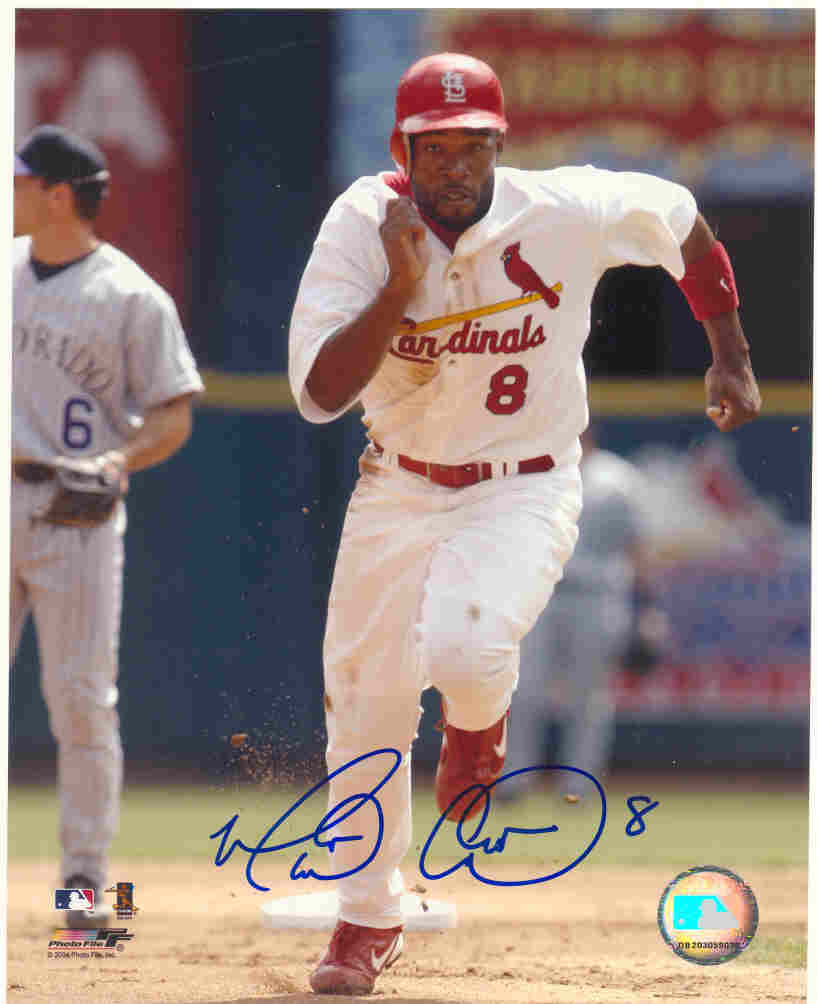 AUTOGRAPHED  MARLON ANDERSON 8x10 St. Louis Cardinals Photo