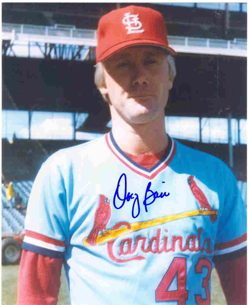 AUTOGRAPHED DOUG BAIR 8X10 St. Louis Cardinals Photo