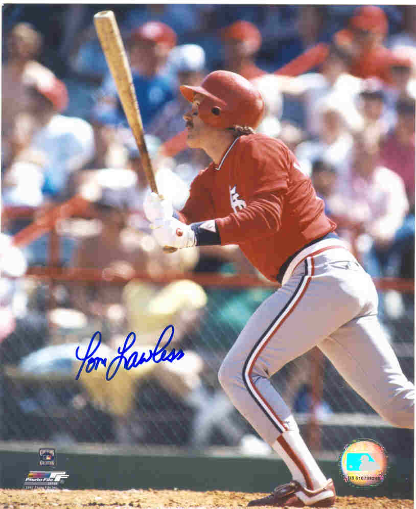 AUTOGRAPHED SIGNED photo TOM LAWLESS Cardinals