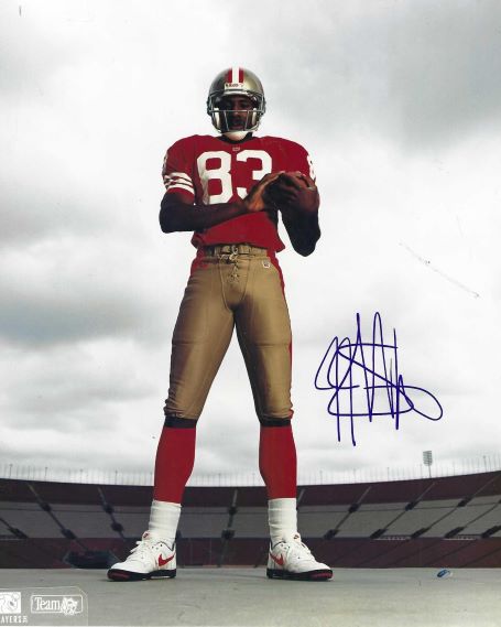 Autographed J.J. STOKES 8x10 San Francisco 49'ers Photo
