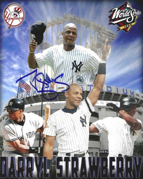 AUTOGRAPHED DARRYL STRAWBERRY 8X10 New York Yankees photo