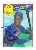 Autographed 1985 Topps DARRYL STRAWBERRY New York Mets card #278