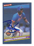 Autographed 1986 Donruss DARRYL STRAWBERRY New York Mets card #197